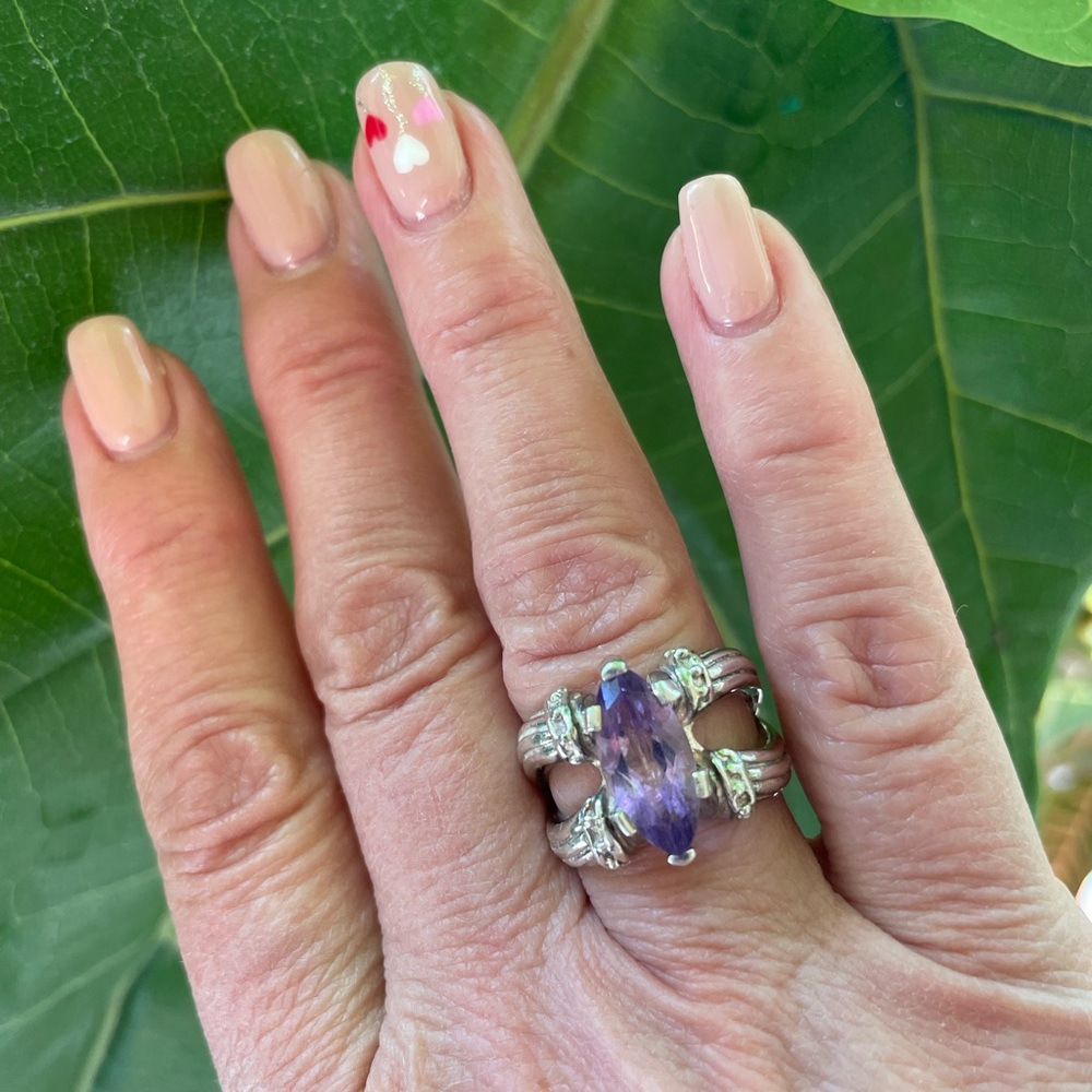 Amethyst sterling silver ring